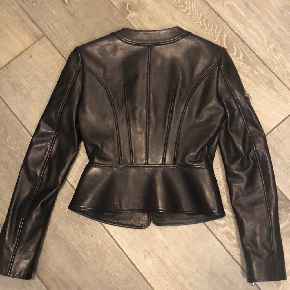 NWT Alexander Wang leather Paneled biker jacket - Picture 5 of 12